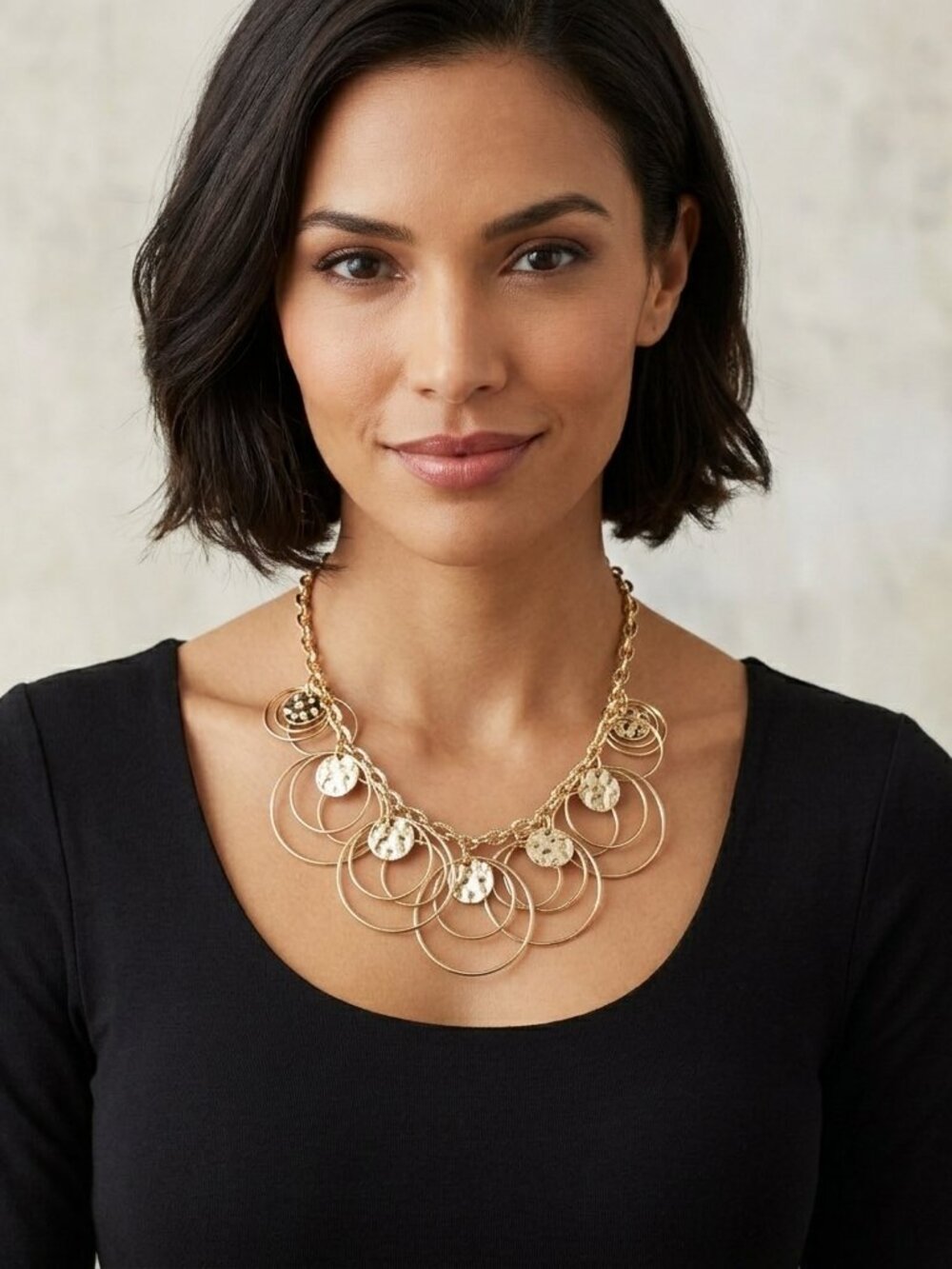 New York & CO. gold link with gold discs necklace